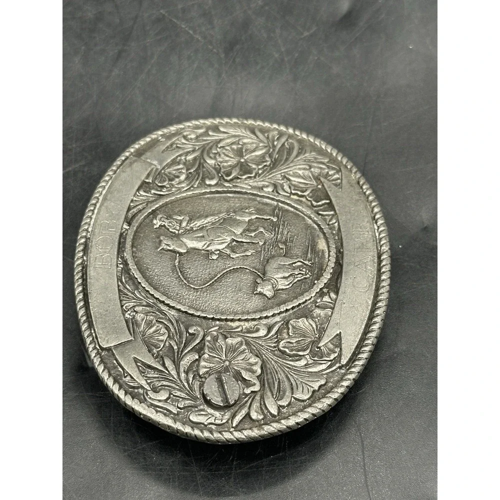 LTC‎ Western Pod CO. 1974 Cowboy Rodeo Belt Buckle